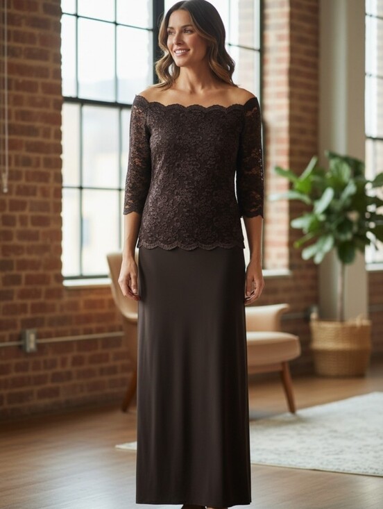 Chadwicks Dresses & Skirts - CHADWICKS NWT Womens Size 14 Formal Black Lace Bodice Long Dress Off Shoulder